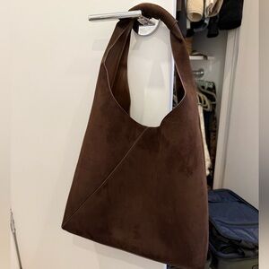 Banana Republic Dark Brown Suede Tote